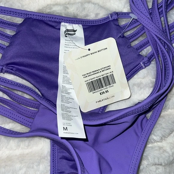NWT Fabletics Noa strappy bikini bottom sz M - Picture 3 of 7
